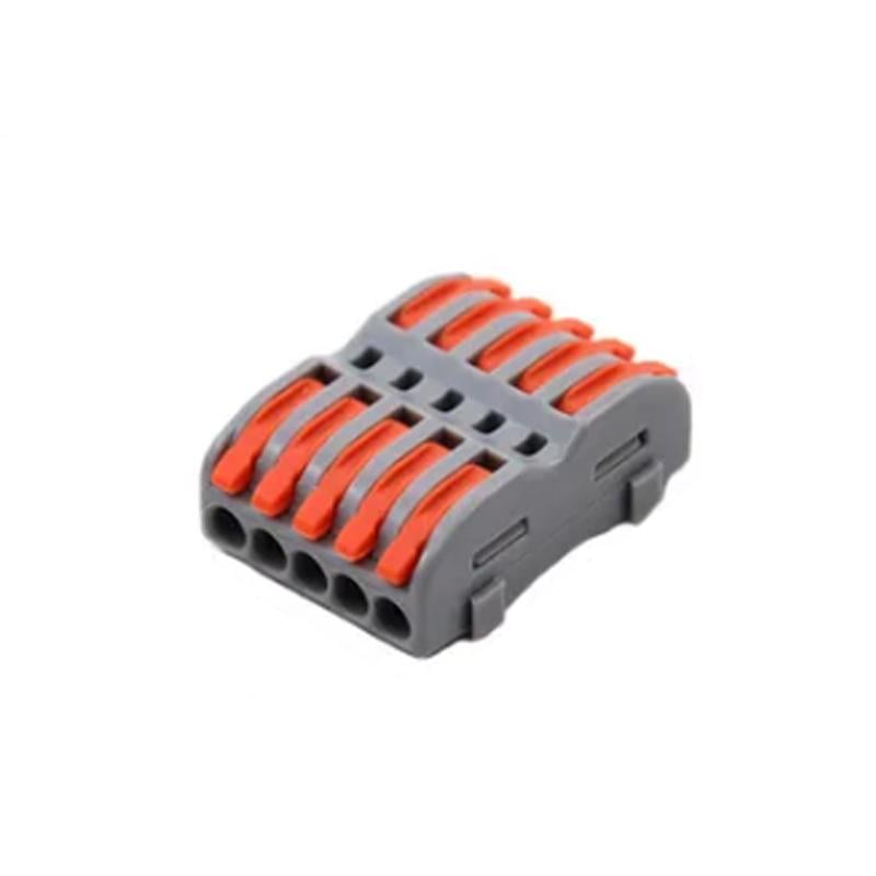 Клемма проходная Tactix 0,08-4 мм2 32А 5х1-5х1 наборная 39,5х29х14,5 мм Оранжевый (P425)