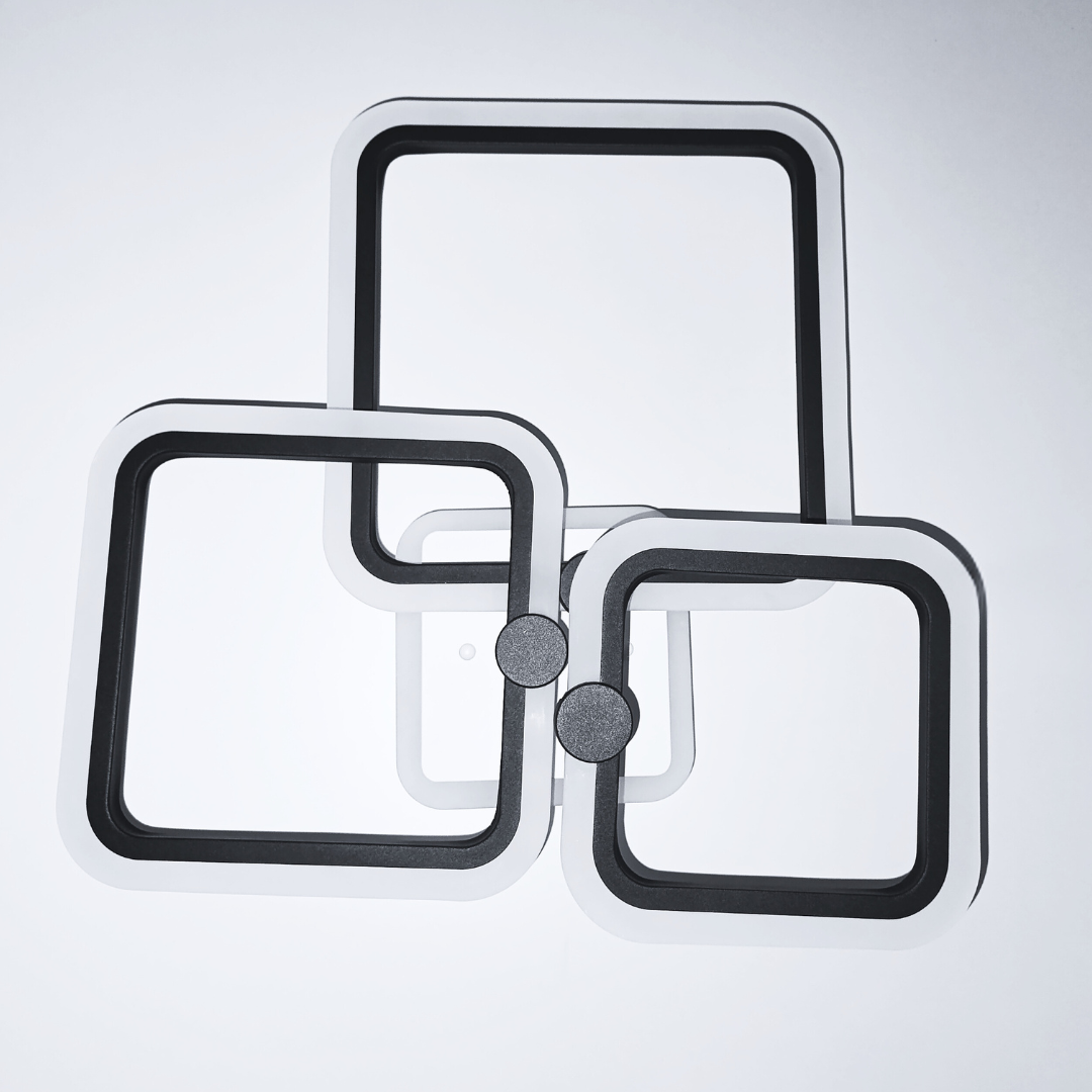 Люстра потолочная светодиодная с диммером 80W (A8208/3BK 3col dim)