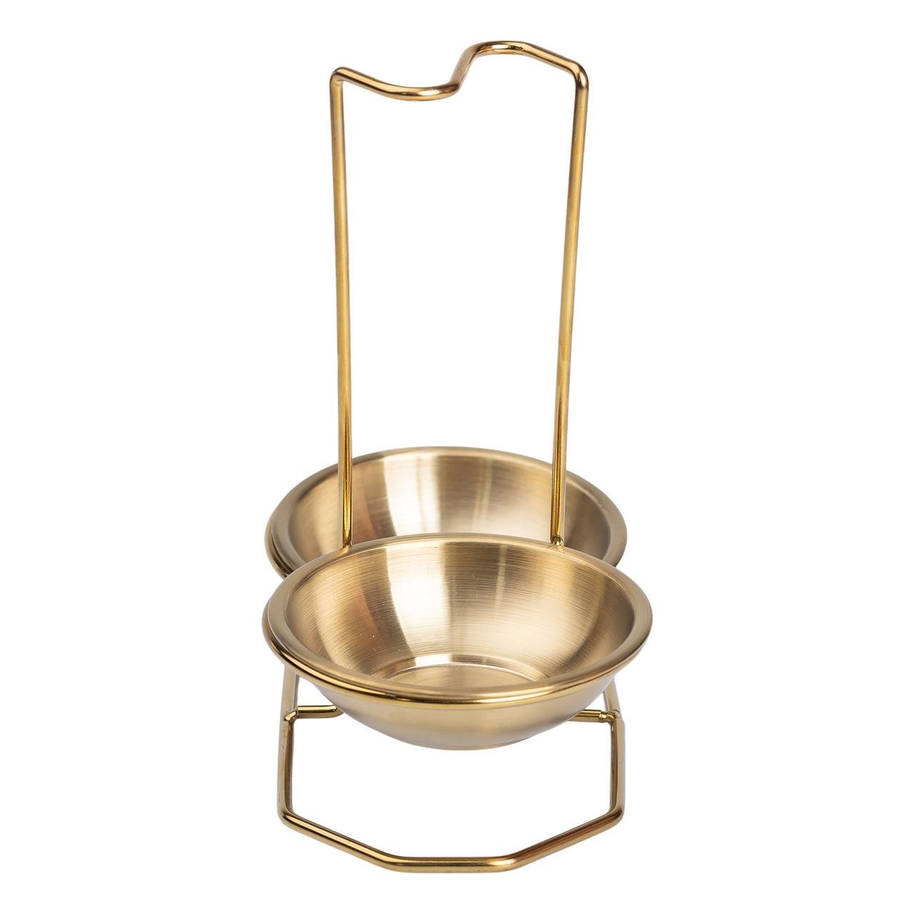 Підставка вертикальна для половника або ложок на 2 секції 20x12,5x19,5 см Золотий (25905614) - фото 7 Підставка вертикальна для половника або ложок на 2 секції 20x12,5x19,5 см Золотий (25905614) - фото 7