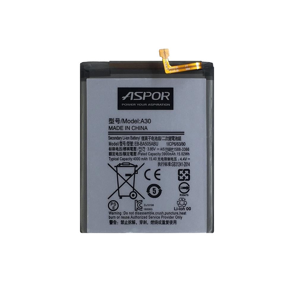 Аккумулятор Aspor EB-BA505 для Samsung A30/A305/A20/A30S/A50 (880220)