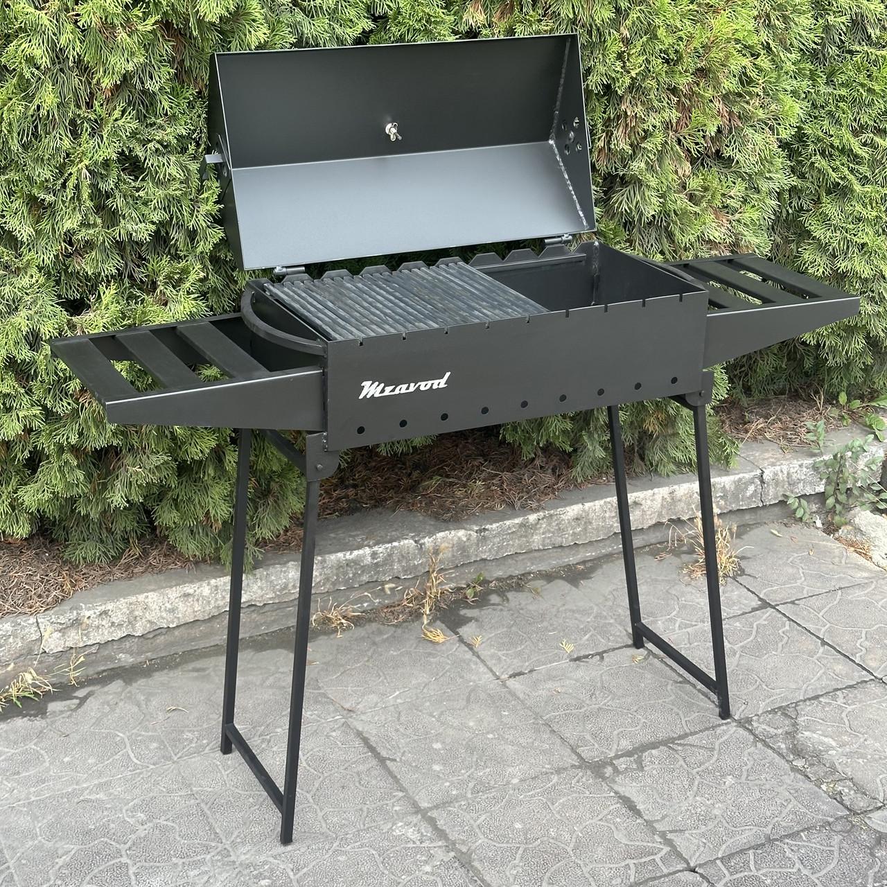 Мангал-барбекю Metalzavod Ікар на 9 шампурів 3 мм портативний 123х32х90 см (MBN9-3) - фото 3 Мангал-барбекю Metalzavod Ікар на 9 шампурів 3 мм портативний 123х32х90 см (MBN9-3) - фото 3