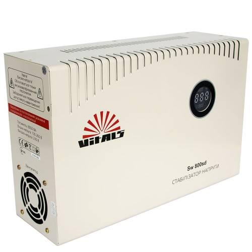 Стабілізатор напруги Vitals Sw 800sd (10613340) Стабілізатор напруги Vitals Sw 800sd (10613340)