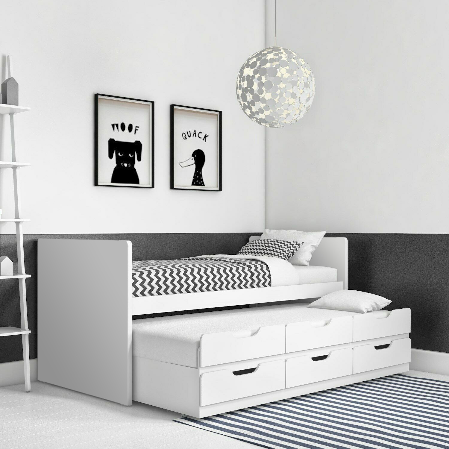 Кровать Fmebel Спрингфилд с дополнительным спальным местом 90x190 (39630)