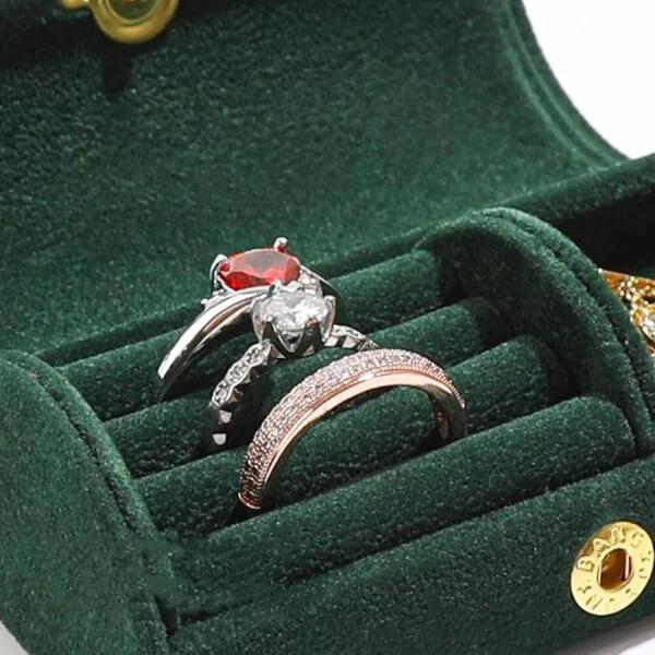 Футляр для украшений 10х5х3,5 см Зеленый (G00014) - фото 6 Футляр для украшений 10х5х3,5 см Зеленый (G00014) - фото 6