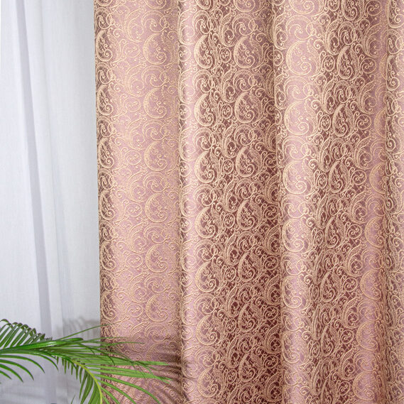 Ткань портьерная жаккардовая IDEIA Императрица V-1001 3,0 м Фрез/Золотой (2200004078748)