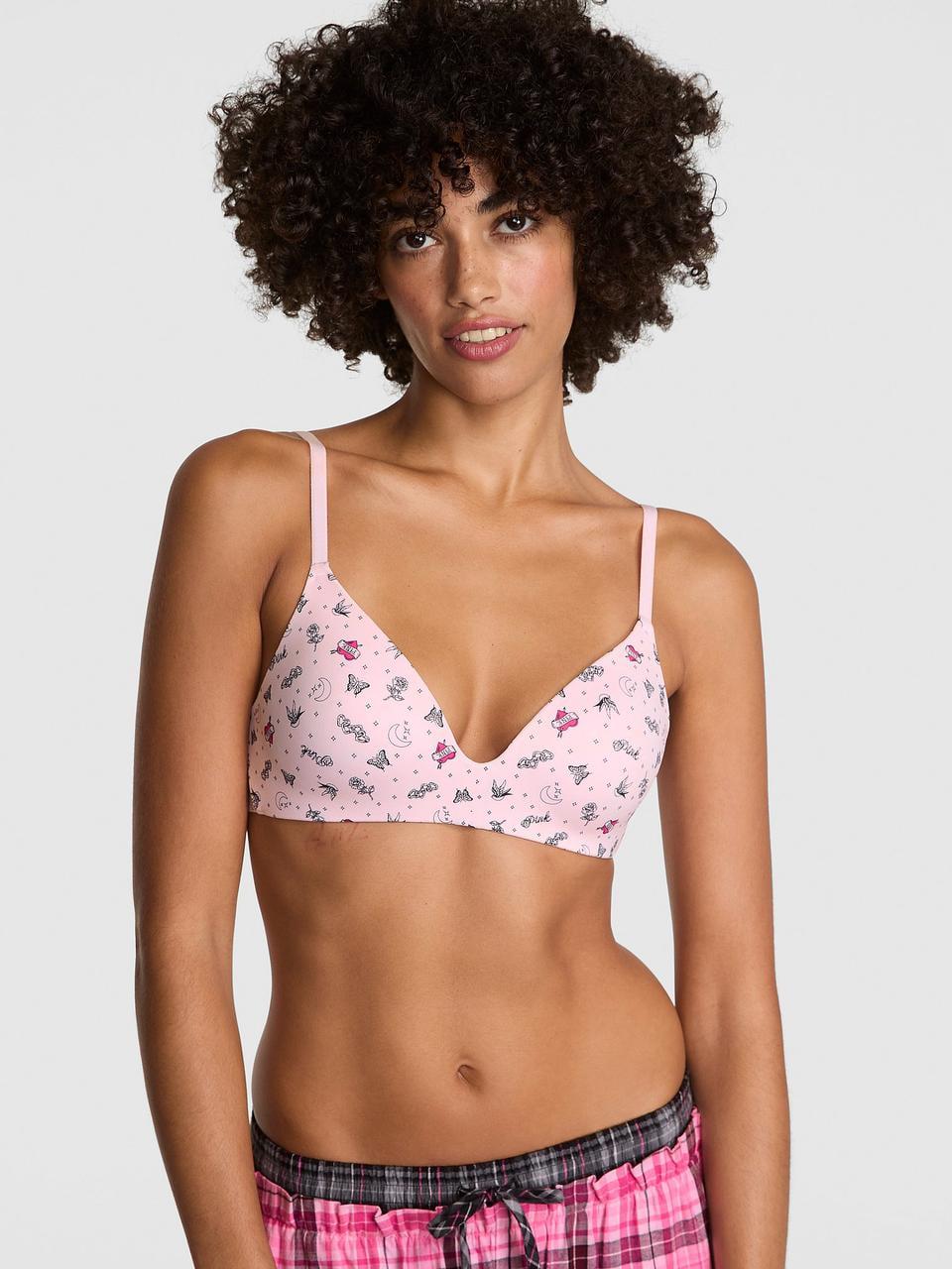 Бюстгальтер Victoria's Secret Wear Everywhere Lightly Lined Wireless 75B Розовый (2812354360)