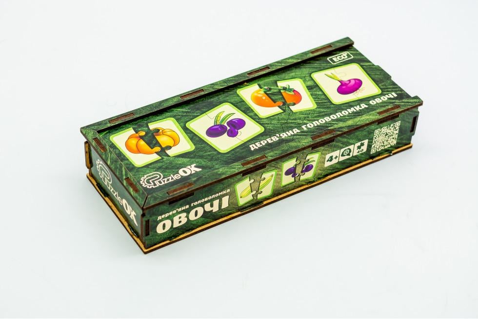 Сортер-пазл дерев'яний дитячий розвиваючий PuzzleOK Овочі 40 деталей - фото 7 Сортер-пазл дерев'яний дитячий розвиваючий PuzzleOK Овочі 40 деталей - фото 7
