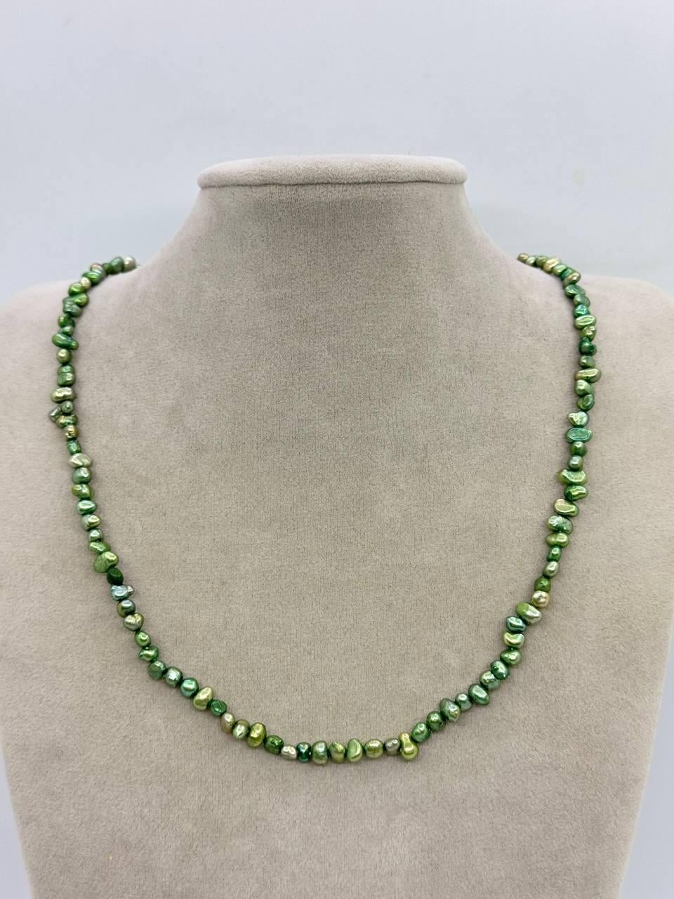 Бусы из жемчуга 42 см Зеленый (12169)