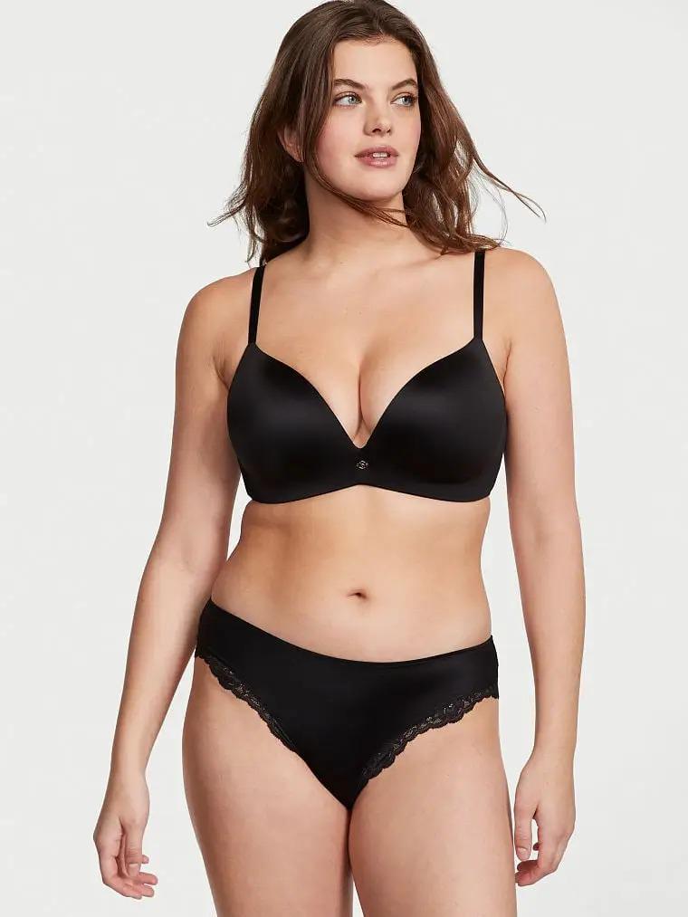 Трусики стринги Victoria's Secret Smooth Cutout Back Very Sexy Thong Panty S Черный (26611238)