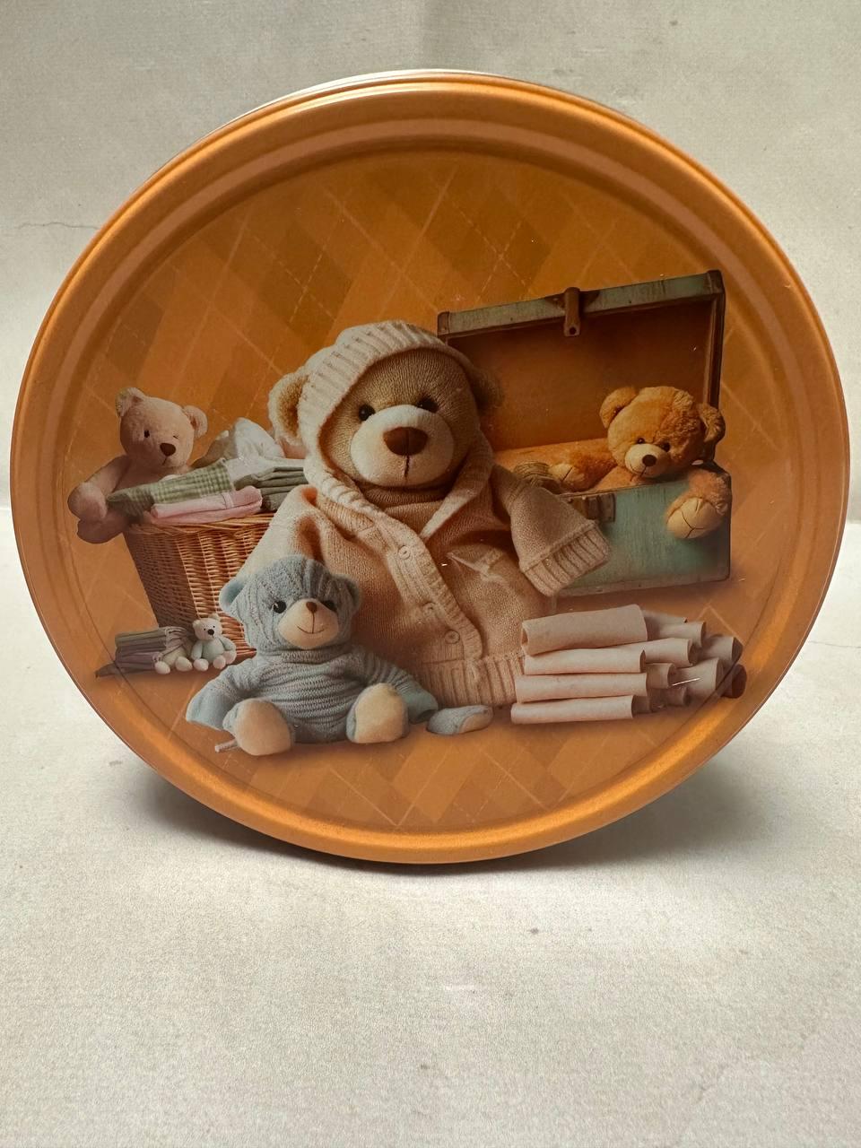 Печиво вершкове Jacobsens Bakery Cute Teddies металева банка оранжева 150 г