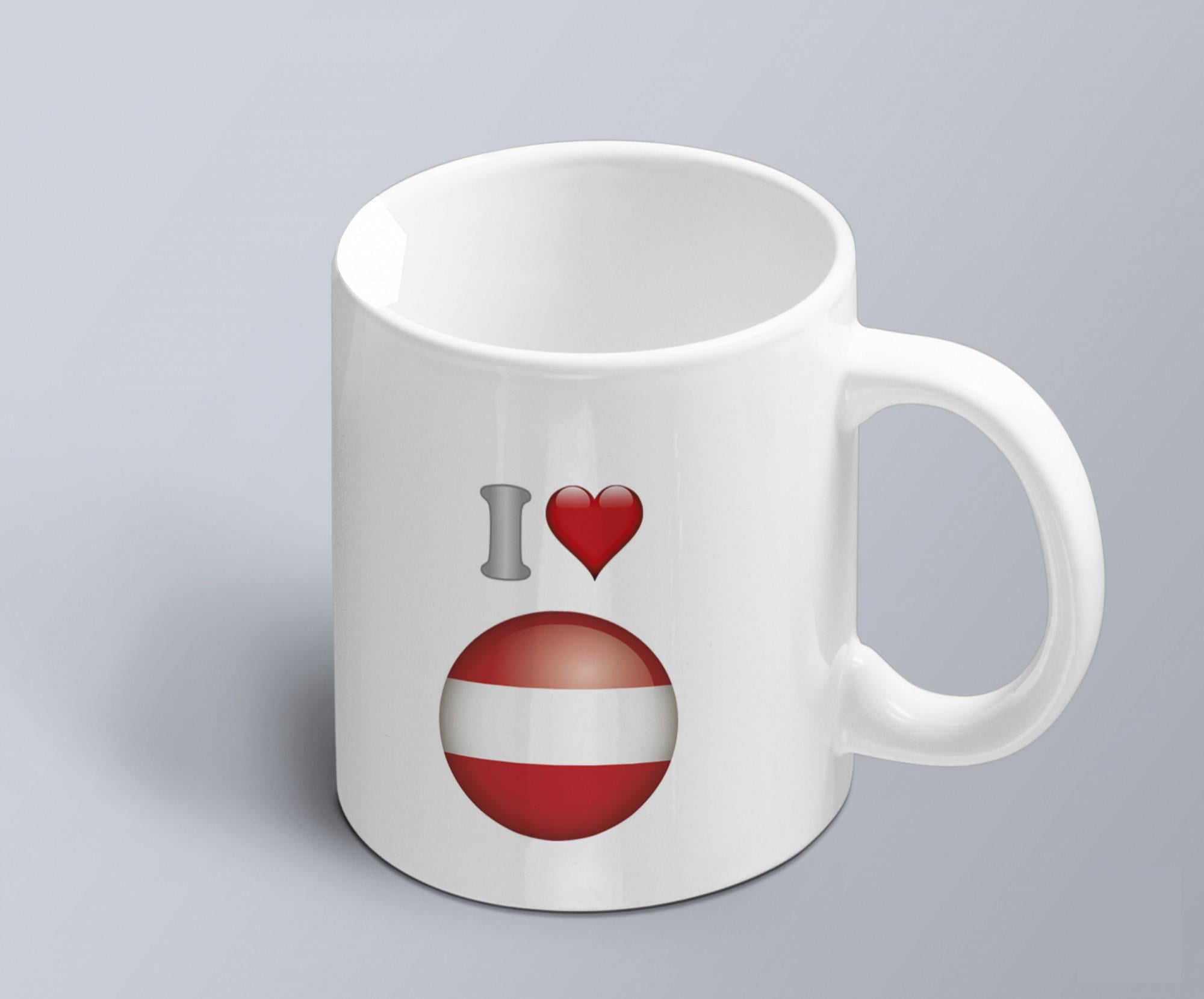 Чашка с принтом я люблю Австрию с изображением флага (02010109021) Чашка с принтом я люблю Австрию с изображением флага (02010109021)