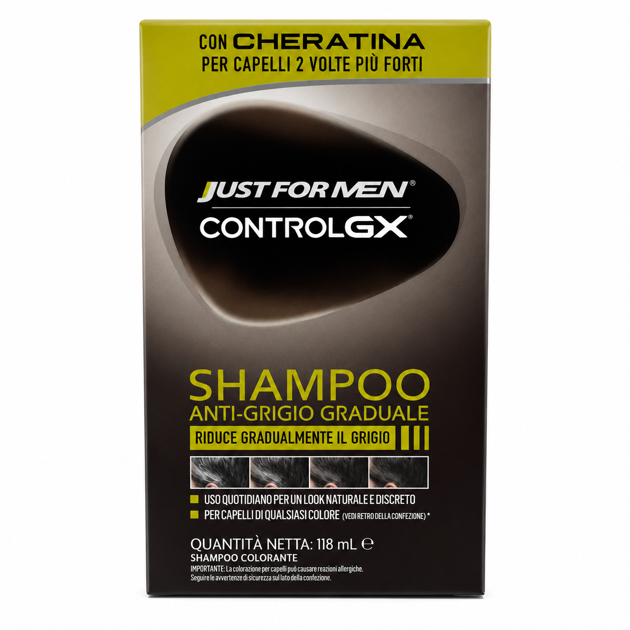 Шампунь тонувальний проти сивини Just For Men Control Gx Grey Hair Reducing Shampoo 118 мл (480990)