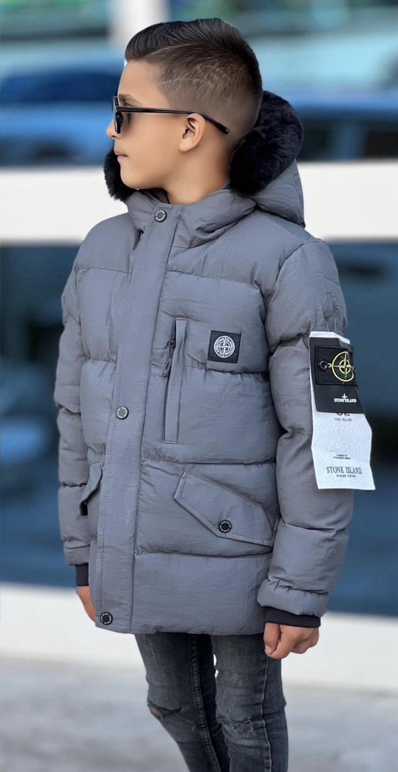 Куртка для мальчика STONE ISLAND зимняя 158-164 см Серый (29600271)