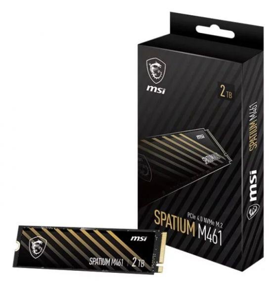 SSD-накопитель MSI Spatium M461 2TB M.2 2280 PCIe 4.0 x4 NVMe 3D NAND TLC (S78-440Q550-P83)