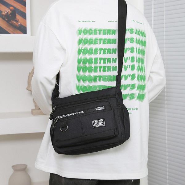 Мужская сумка через плечо водонепроницаемая Черный (D00085-1) - фото 3 Мужская сумка через плечо водонепроницаемая Черный (D00085-1) - фото 3