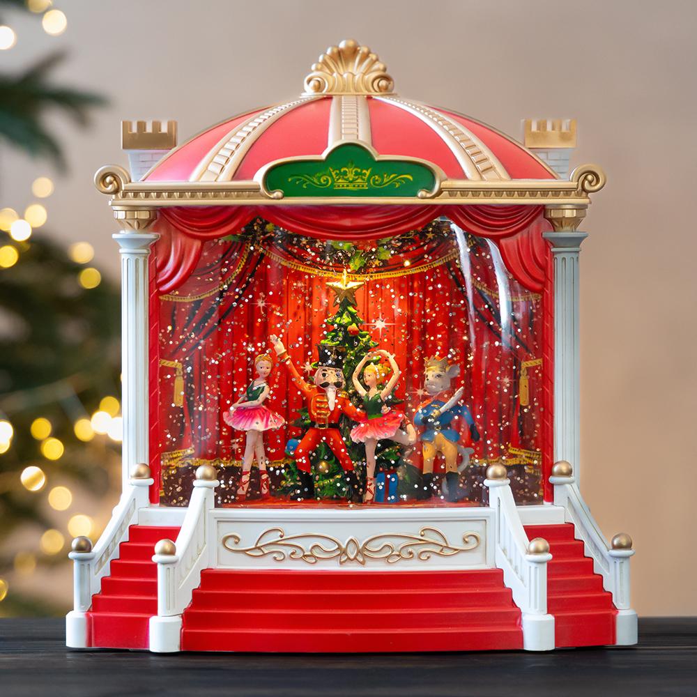 Новорічний ліхтар з підсвіткою та музикою Новорічна казка 23 см (9240-013)