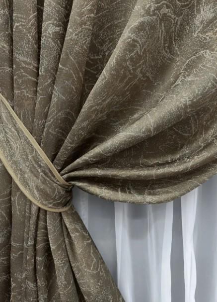 Комплект штор Fantasy жакард 1,5х2,9 м 2 шт. Капучино (1631ш) - фото 4