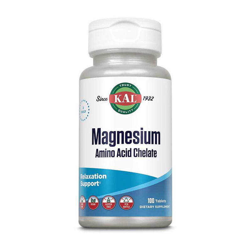 Магний KAL Magnesium Amino Acid Chelate 100 капс. (21015-01)