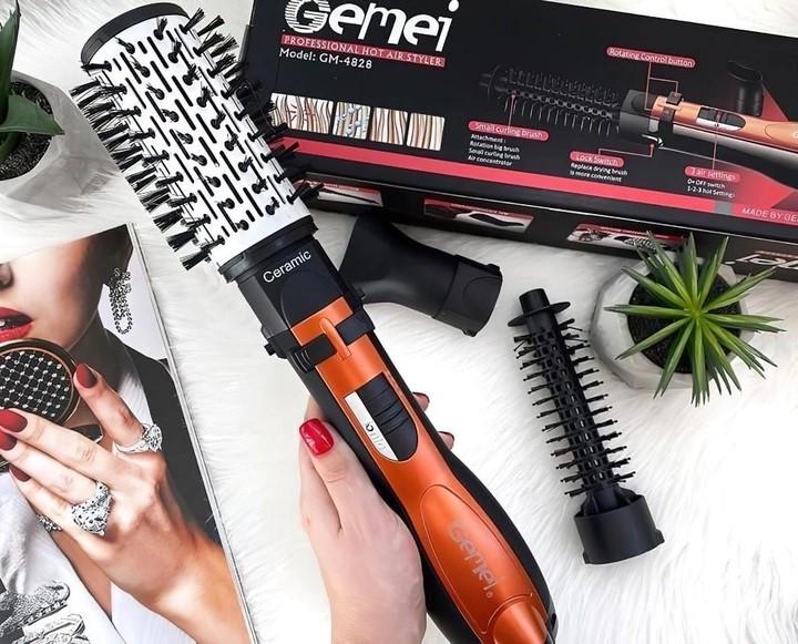 Фен-щетка стайлер с вращением Gemei GM-4828 с функцией ионизации и керамическим покрытием (5442) - фото 3 Фен-щетка стайлер с вращением Gemei GM-4828 с функцией ионизации и керамическим покрытием (5442) - фото 3