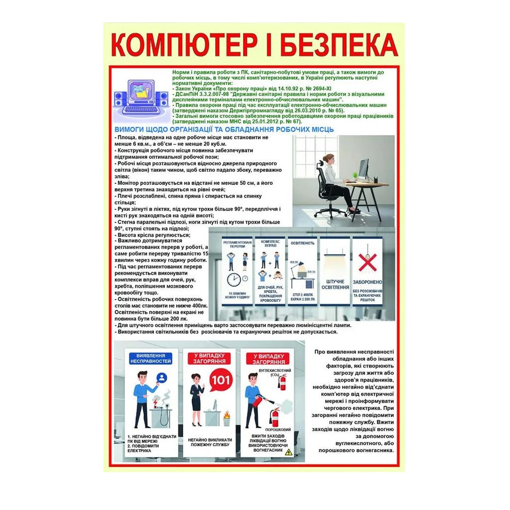 Інформаційний стенд Комп’ютер та безпека 410х610 мм 3 мм з ламінацією (84172) Інформаційний стенд Комп’ютер та безпека 410х610 мм 3 мм з ламінацією (84172)