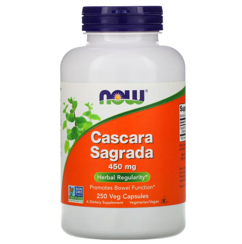 Натуральная добавка Now Foods Cascara Sagrada 450 мг 250 капсул Натуральная добавка Now Foods Cascara Sagrada 450 мг 250 капсул