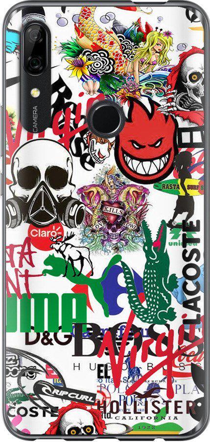 Чехол на Huawei Y9 Prime 2019 Many different logos (4022u-1736-42517)