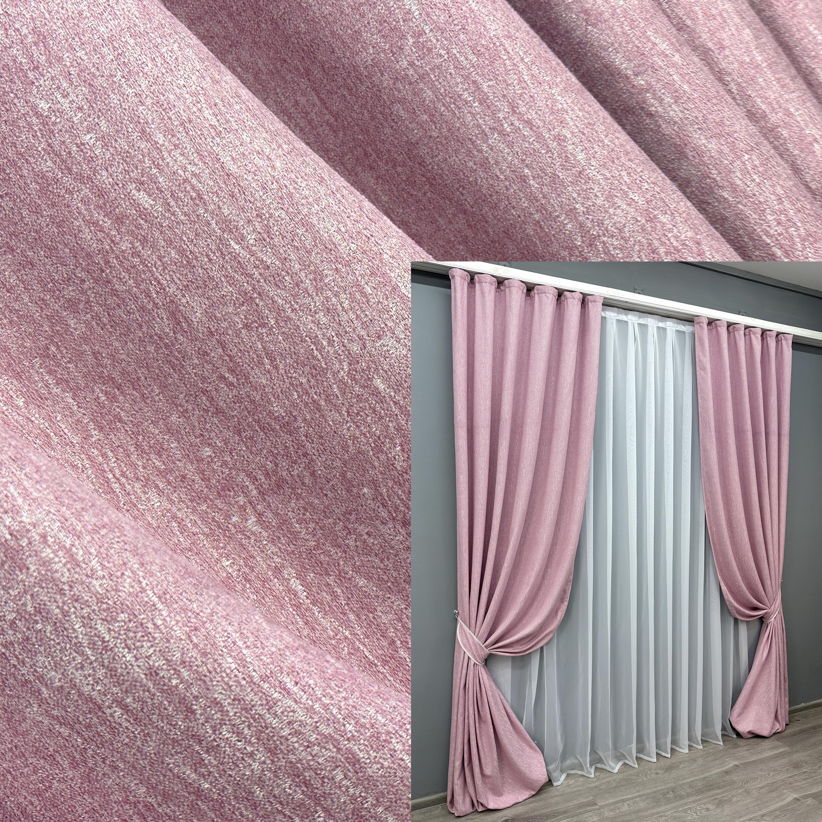 Комплект готовых штор VR-Textil Лен №1728ш 150х290 см 2 шт. Розовый (33-0645) - фото 5 Комплект готовых штор VR-Textil Лен №1728ш 150х290 см 2 шт. Розовый (33-0645) - фото 5