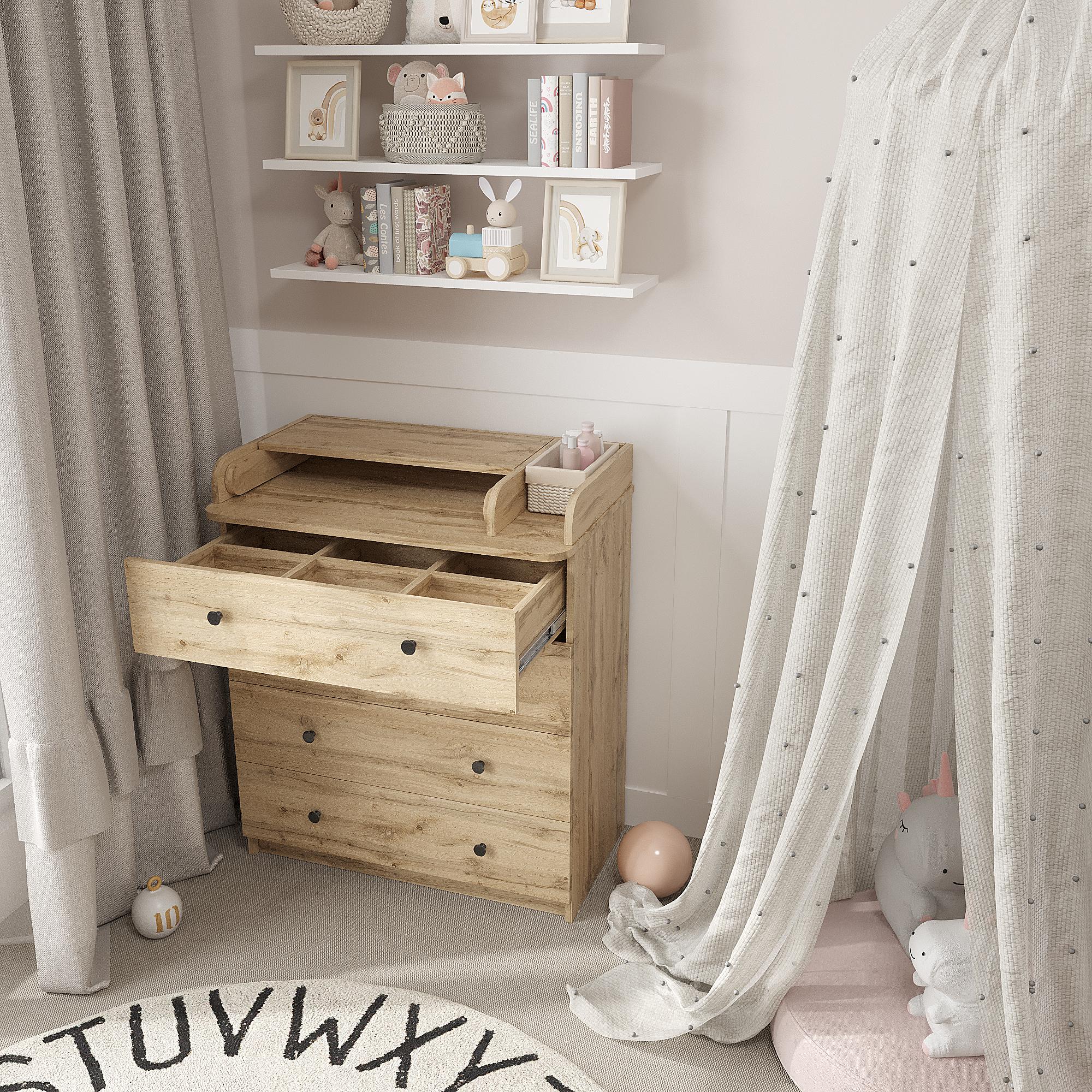 Комод пеленальний з шухлядами КМ-2-П дет 955х800х420 мм Дуб Тахо