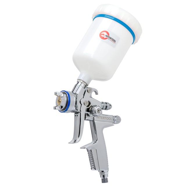 Краскопульт пневматический Intertool PT-0105 HVLP II профессиональный форсунка 1,3 мм верхний пластиковый бачок 600 мл 2 бар (1649634583) - фото 3