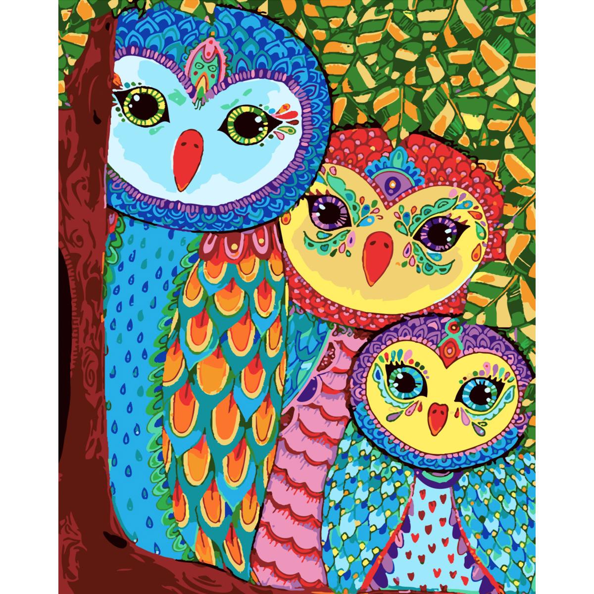 Картина по номерам Strateg Загадочные совы 30x40 см (SS-6416)