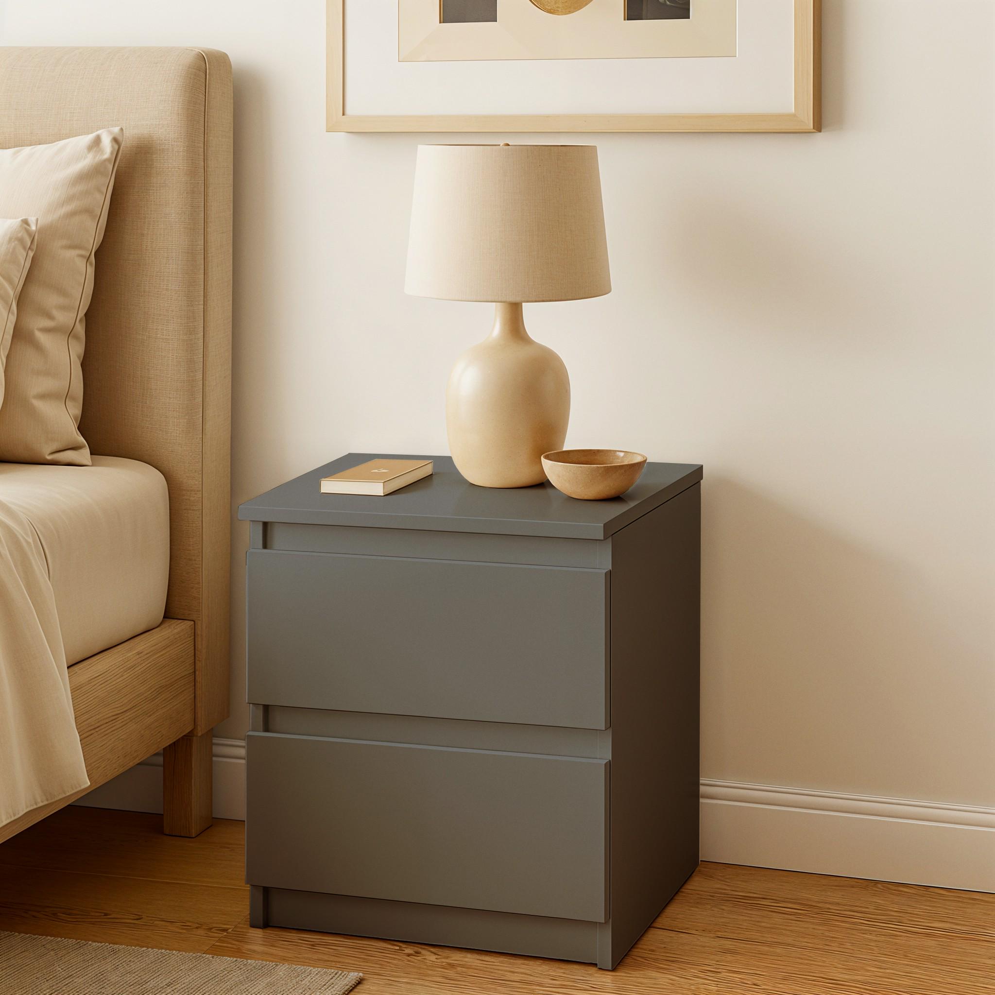 Тумба приліжкова Kvatro 2 400х340х480 мм Антрацит