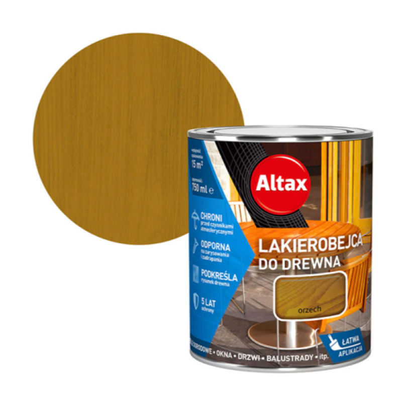 Покриття захисно-декоративне Altax для деревини 0,75 л Горіх Покриття захисно-декоративне Altax для деревини 0,75 л Горіх
