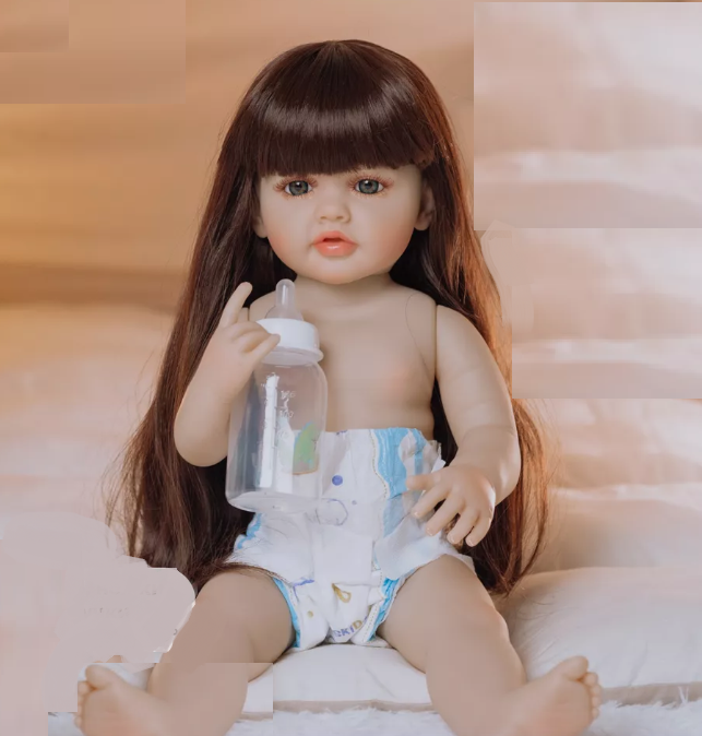 Кукла Reborn Катюша винил-силиконовая с соской/бутылочкой/игрушкой 55 см (1532541239) - фото 8 Кукла Reborn Катюша винил-силиконовая с соской/бутылочкой/игрушкой 55 см (1532541239) - фото 8
