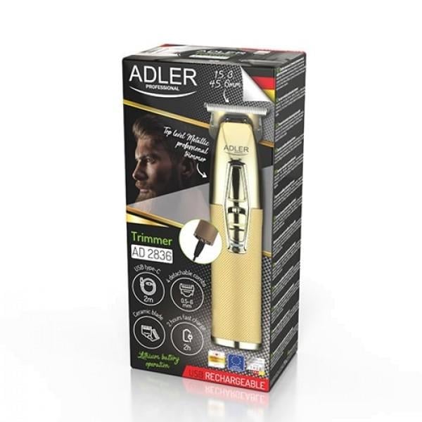 Триммер для бороды/волос Adler AD 2836g Gold (iz13815) - фото 9