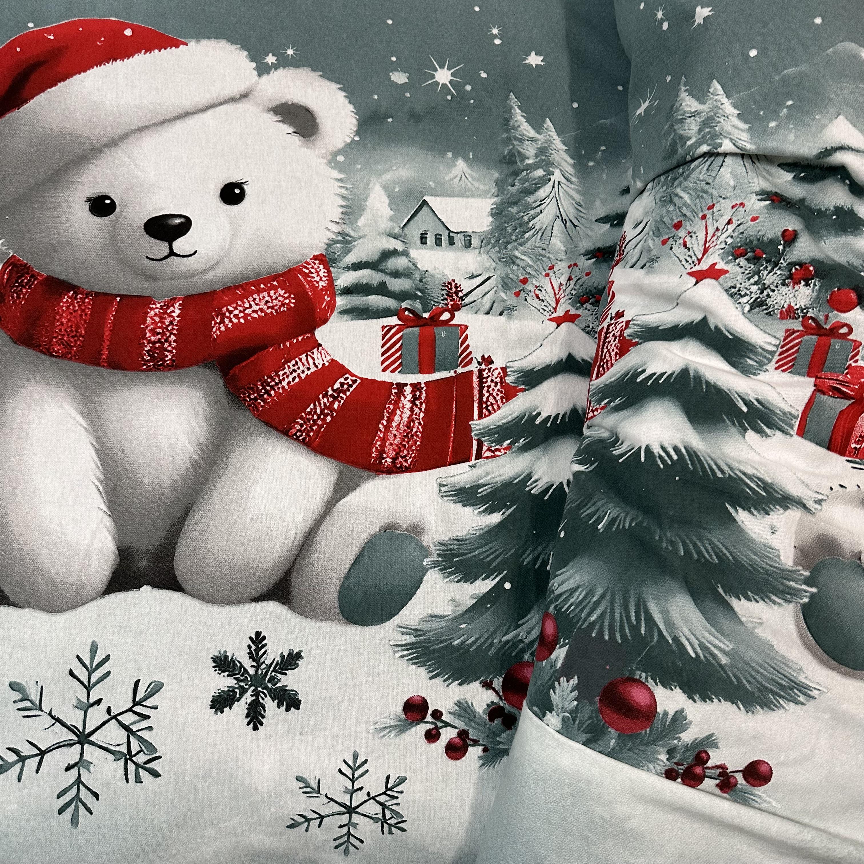 Комплект постільної білизни байкова Зимовий євро Сірий (байка 5-3) - фото 10