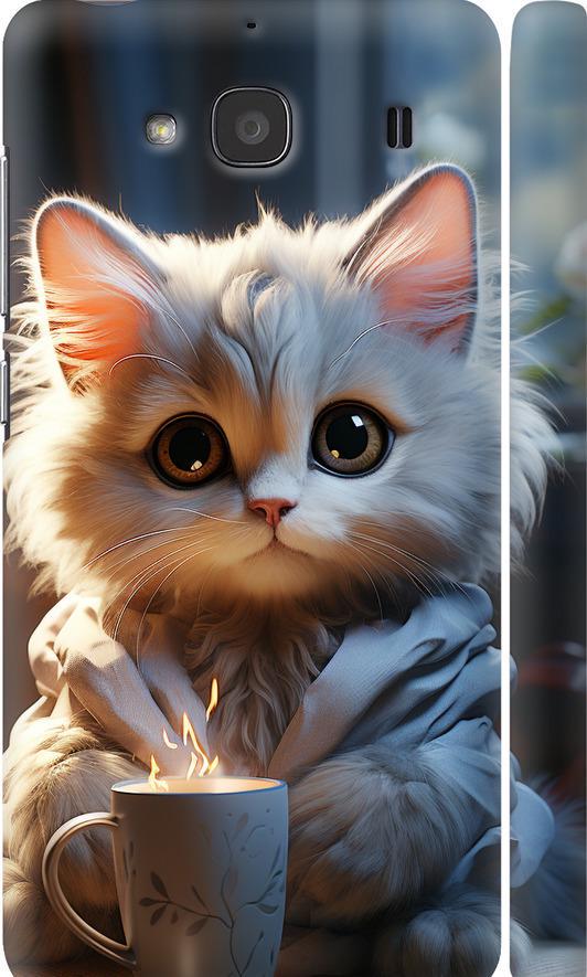 Чехол на Xiaomi Redmi 2 White cat (5646c-98-42517)