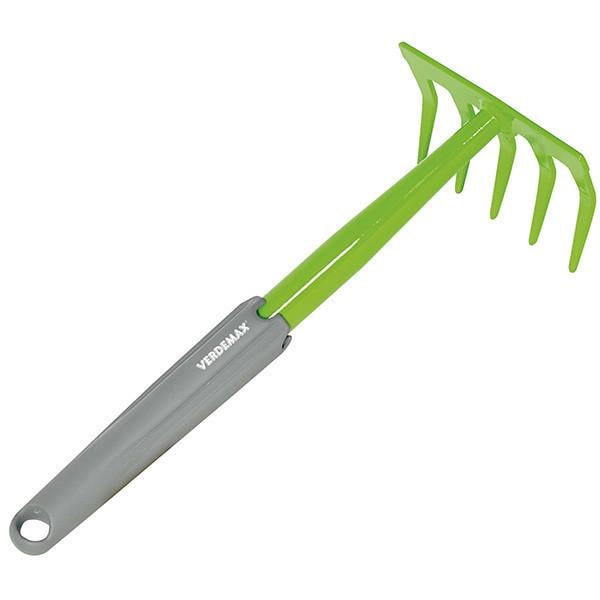 Ручные грабли-культиватор Verdemax металлические 32х8 см Салатовый (CNT00012452)
