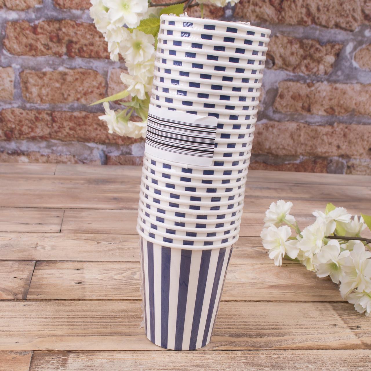 Стакан бумажный Полоска 250 мл 25 шт. (578-2)