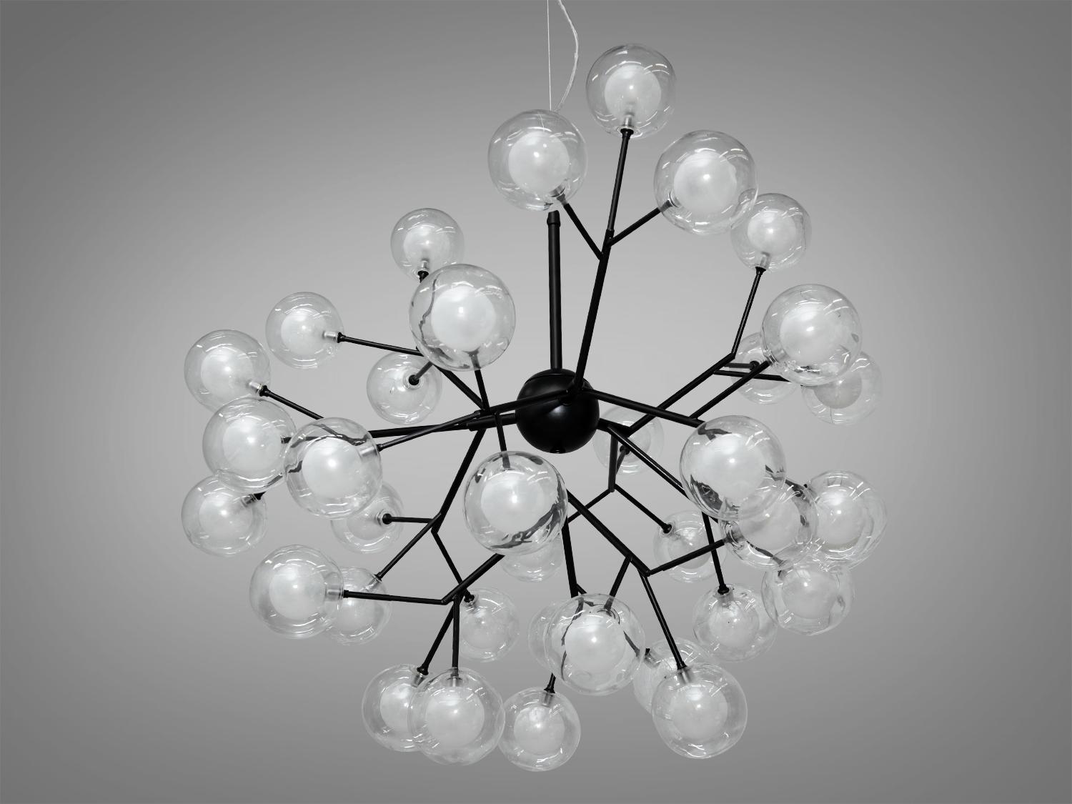 Люстра подвесная Светлячок 36 ламп Черный (887-36B BK) - фото 2 Люстра подвесная Светлячок 36 ламп Черный (887-36B BK) - фото 2