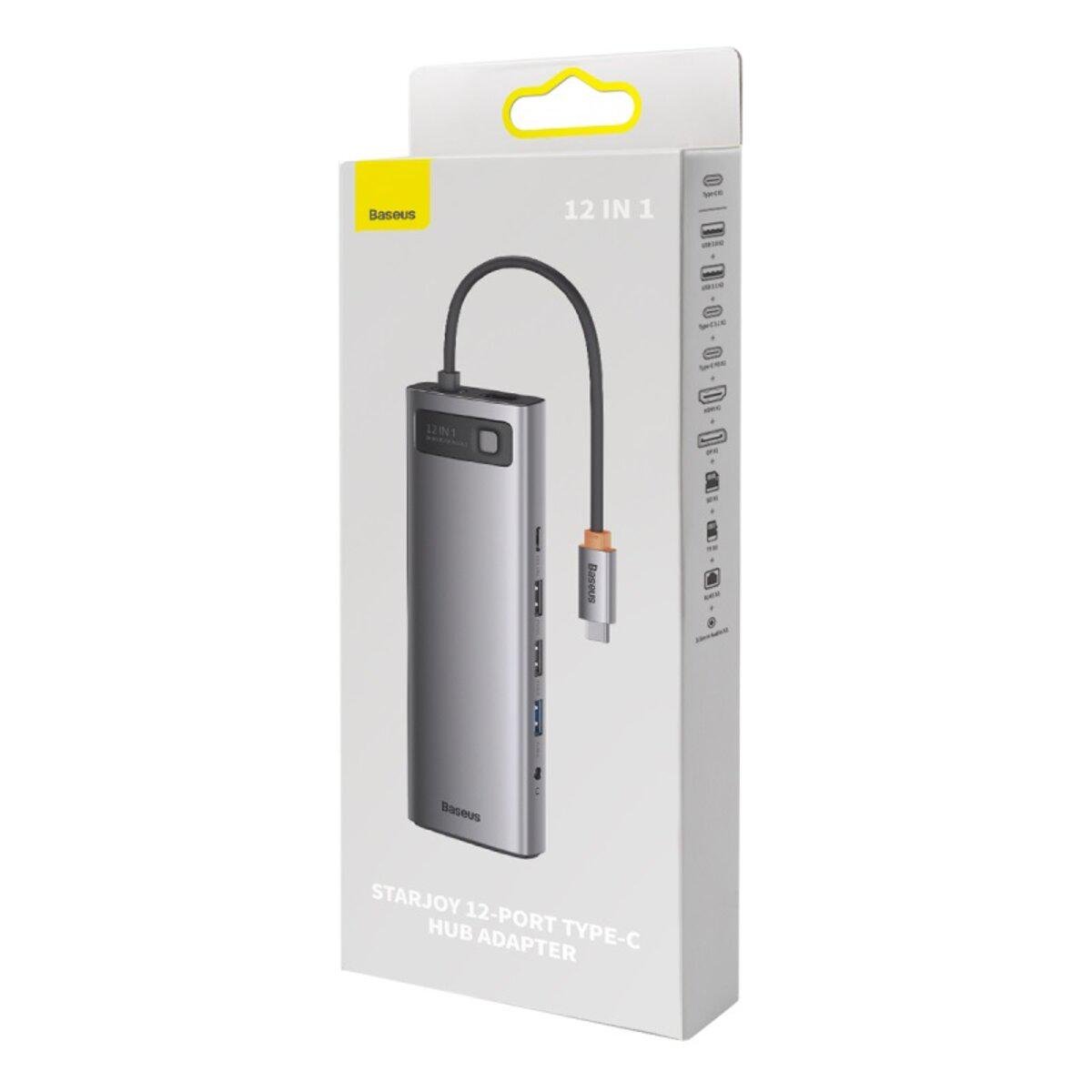 USB-хаб BASEUS Metal Gleam Series 12в1 Multifunctional Type-C to HDMI/DP/2 х USB 3.0/2хUSB 3.1/Type-C3+D2541/PD/RJ45/SD TF/3,5 мм HUB Docking - фото 8 USB-хаб BASEUS Metal Gleam Series 12в1 Multifunctional Type-C to HDMI/DP/2 х USB 3.0/2хUSB 3.1/Type-C3+D2541/PD/RJ45/SD TF/3,5 мм HUB Docking - фото 8
