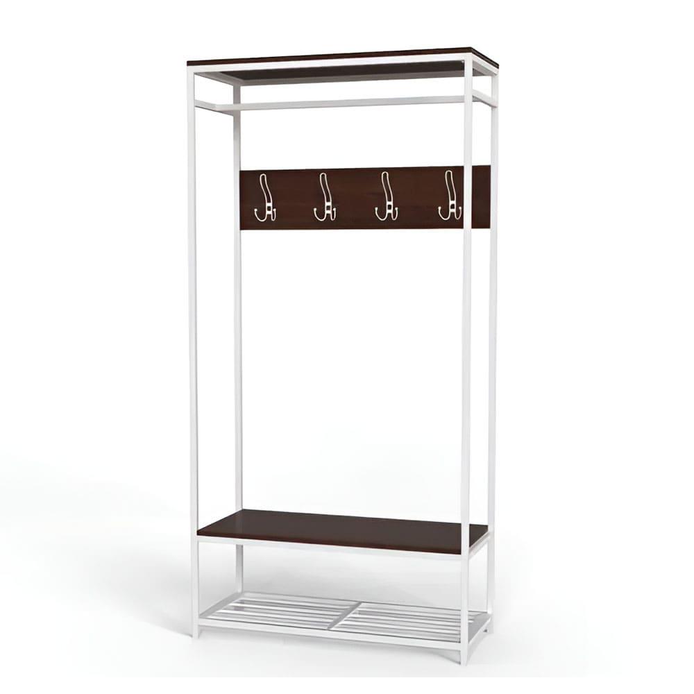 Вешалка модульная напольная Ferrum-decor Трелис 15 ДСП 16 мм 180x90x38 см Белый/Венге (FRD-105513) Вешалка модульная напольная Ferrum-decor Трелис 15 ДСП 16 мм 180x90x38 см Белый/Венге (FRD-105513)