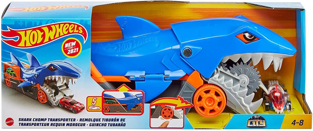 Набор игровой Hot Wheels Shark Chomp Transporter (GVG36) - фото 2