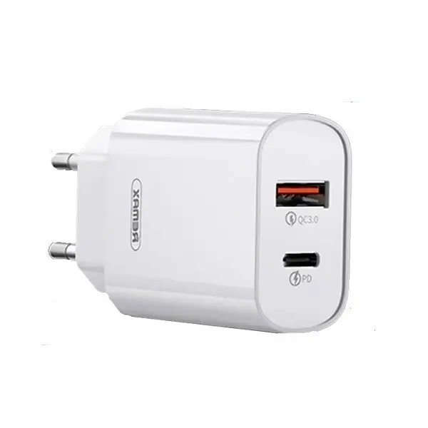 Зарядний пристрій мережевий Remax RP-U37 3,0 A 1 USB 1 Type-C Lightning 220 V EU Білий (6972174156323) - фото 2