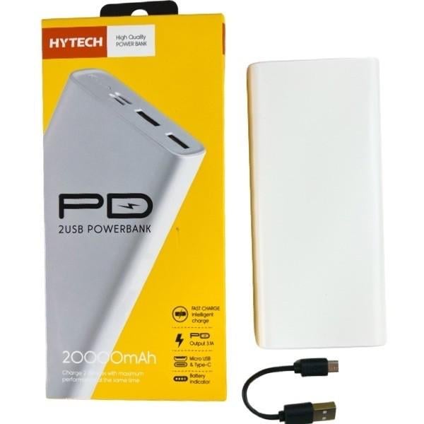 Павербанк Hytech S20-PD 20000 mAh 18W с быстрой зарядкой Белый - фото 2