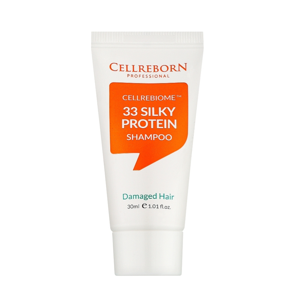 Шампунь для глибокого відновлення з комплексом з 33 протеїнів Cellreborn Cellrebiome 33 Silky Protein Shampoo 30 мл