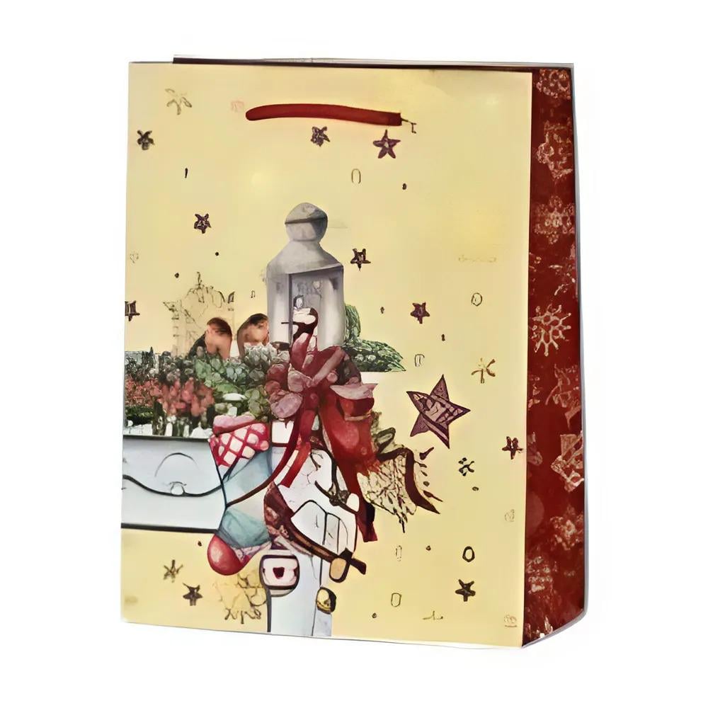 Подарочный пакет Stenson R33021-L Christmas motif 31х42х12 см (ef7238f0)