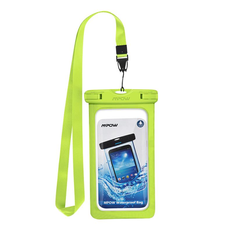 Чехол водонепроницаемый Mpow Waterproof IPX8 для мобильных телефонов до 6,7" Зеленый Чехол водонепроницаемый Mpow Waterproof IPX8 для мобильных телефонов до 6,7" Зеленый