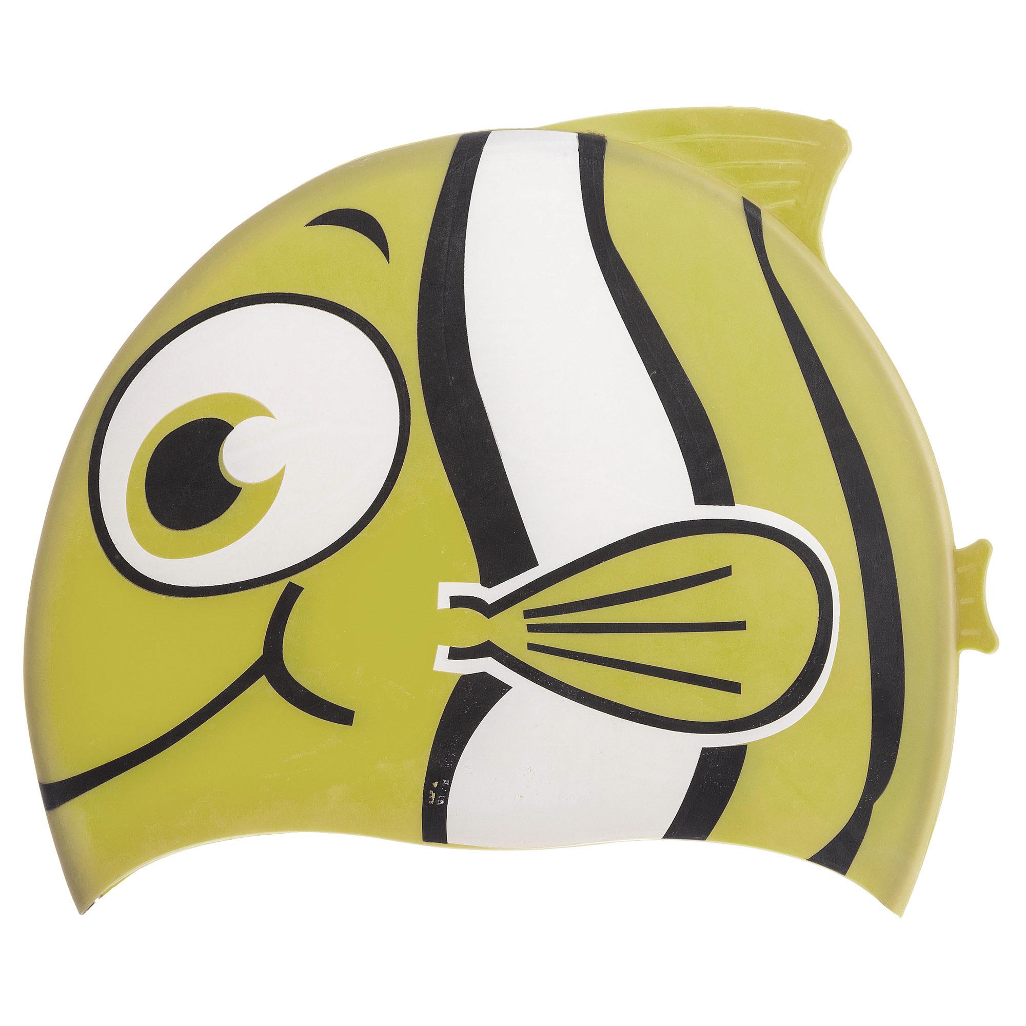 Шапочка для плавания детская SP-Sport Рыба Желтый (PL-1823)