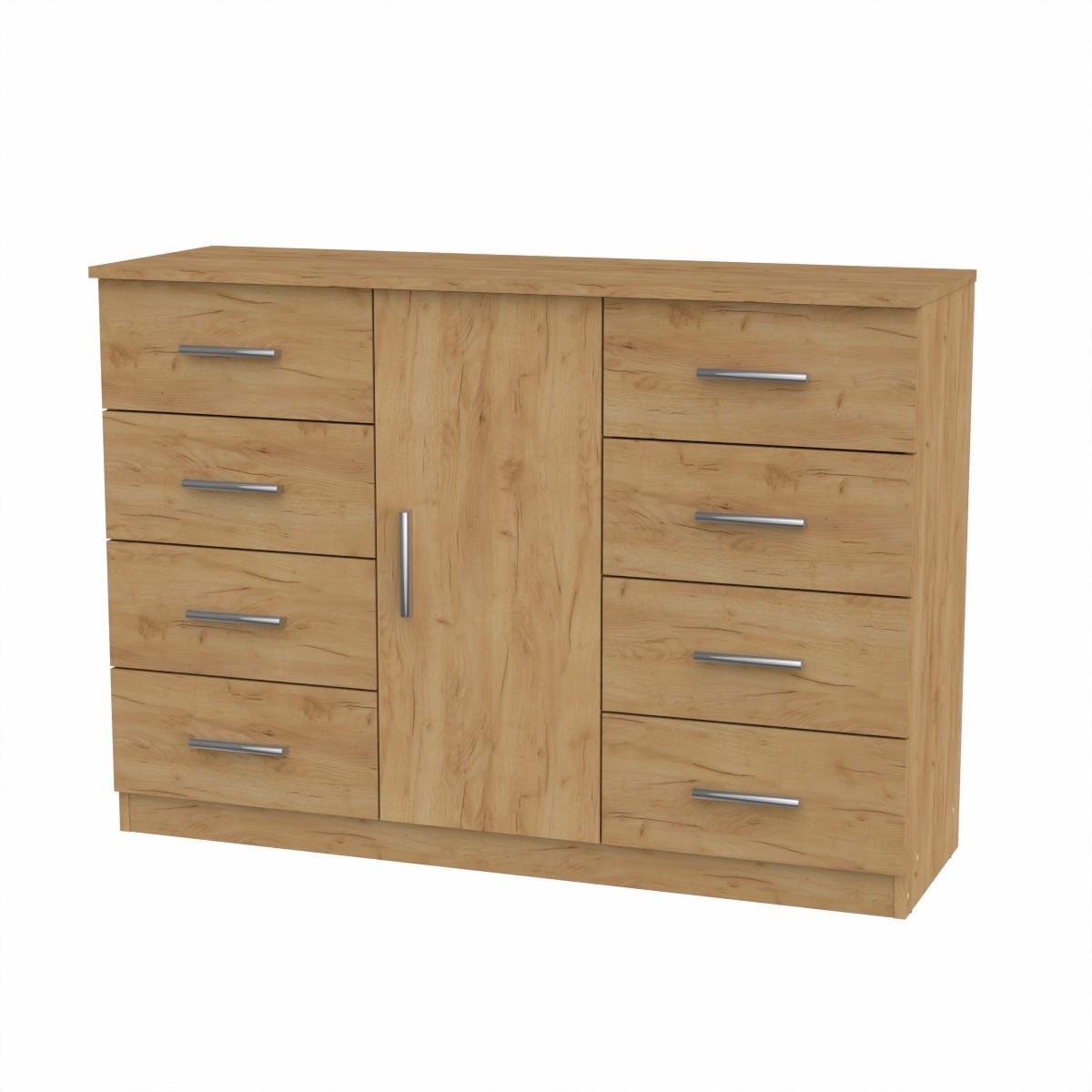 Комод Компанит с ящиками и дверцей Дуб крафт золотой (26978042) - фото 1 Комод Компанит с ящиками и дверцей Дуб крафт золотой (26978042) - фото 1