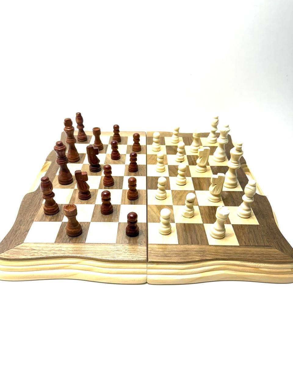 Шахматы набор 3в1 нарды/шашки/деревянная доска (TD202325)